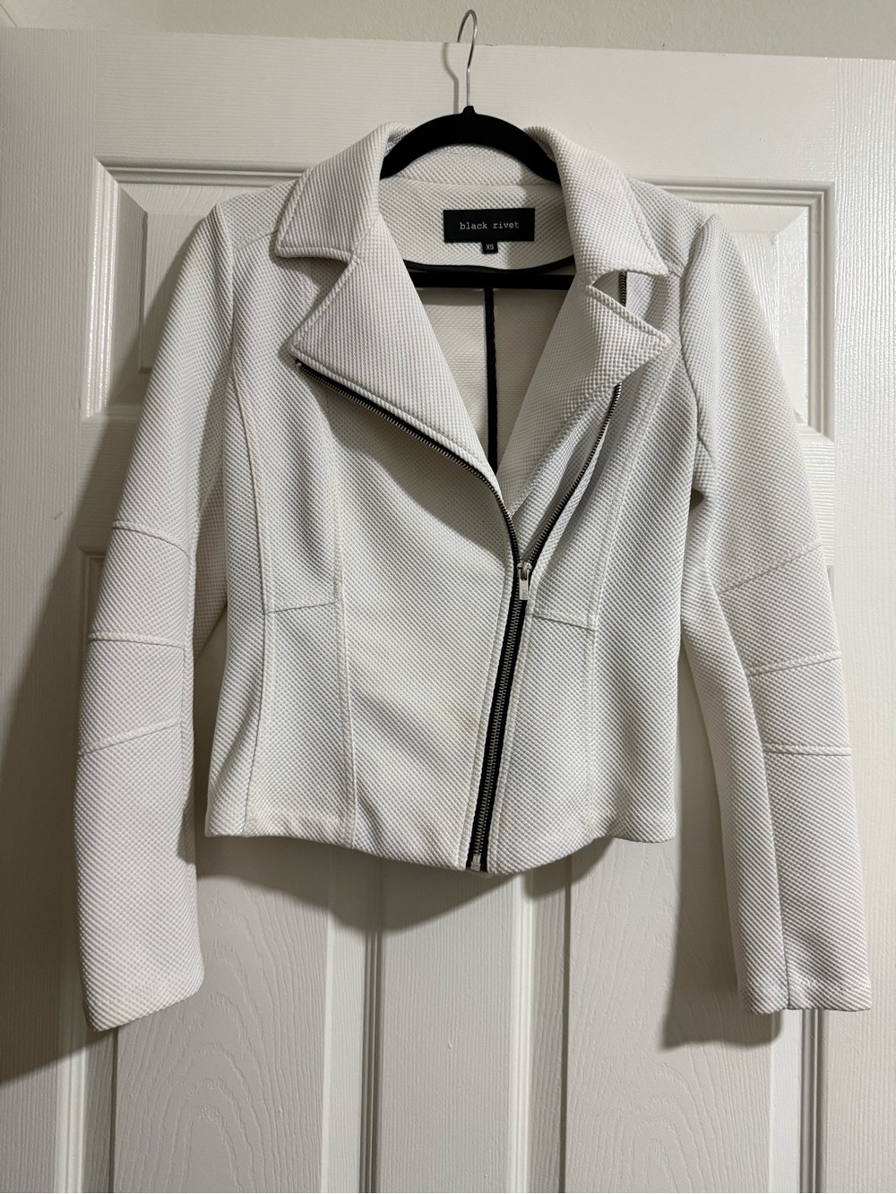 White moto jacket